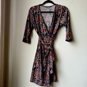 Suzy Shier paisley wrap dress